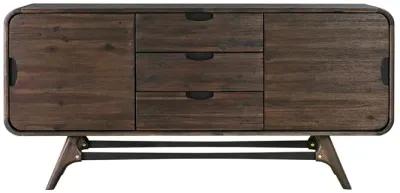 Kendra 3 Drawer Sideboard Buffet in Brown Acacia Wood