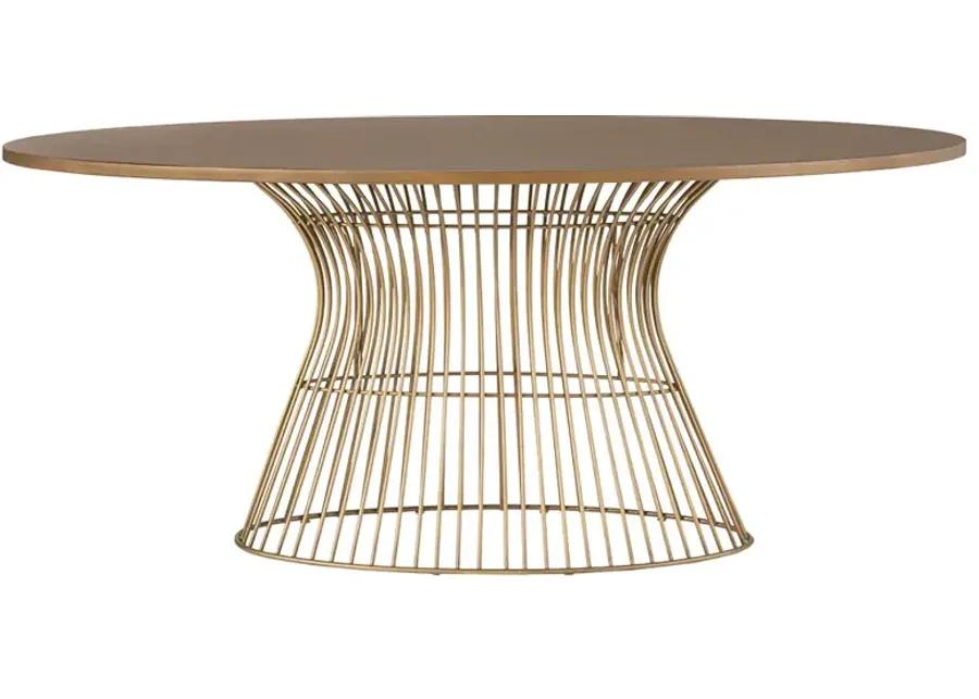 INK+IVY Mercer Bronze Oval Dining Table