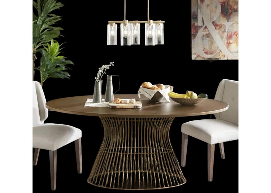 INK+IVY Mercer Bronze Oval Dining Table