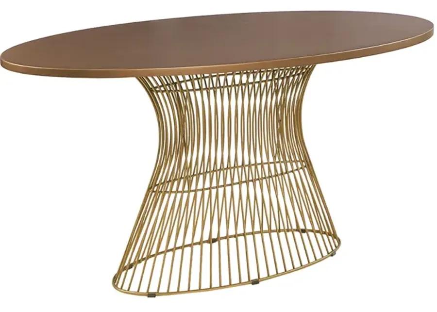 INK+IVY Mercer Bronze Oval Dining Table