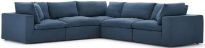 Commix Down Filled Overstuffed 5 Piece Sectional Sofa Set