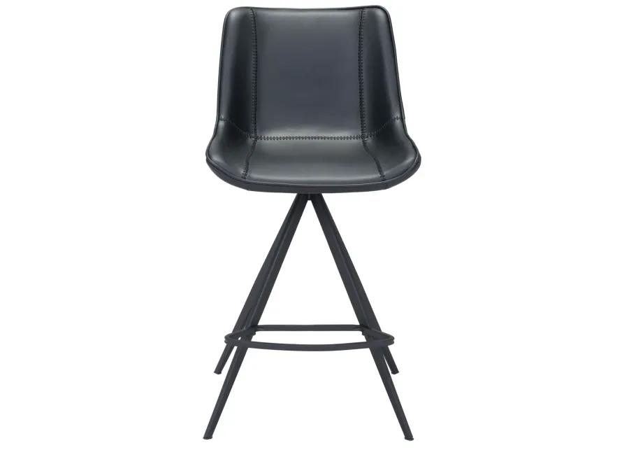 Aki Counter Stool (Set of 2) Black