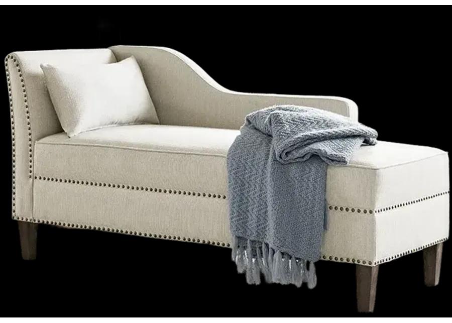 Madison Park Trinity Ivory Accent Chaise