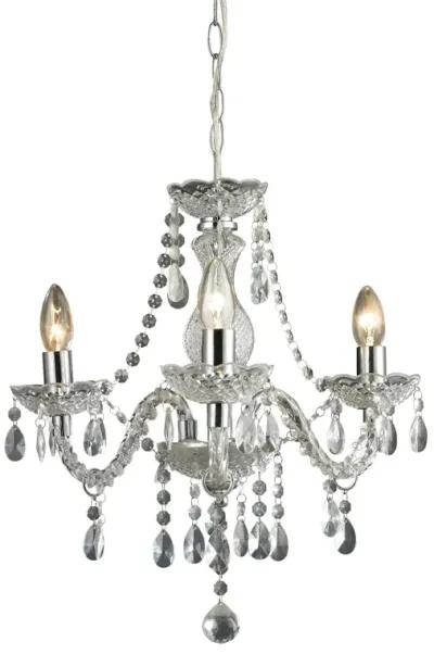 Theatre 16" Wide 3-Light Chandelier - Clear