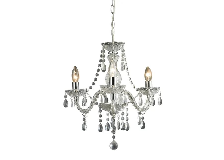 Theatre 16" Wide 3-Light Chandelier - Clear