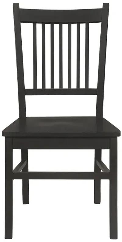 Marbrisa Slat Back Dining Side Chair Matte Black (Set of 2)