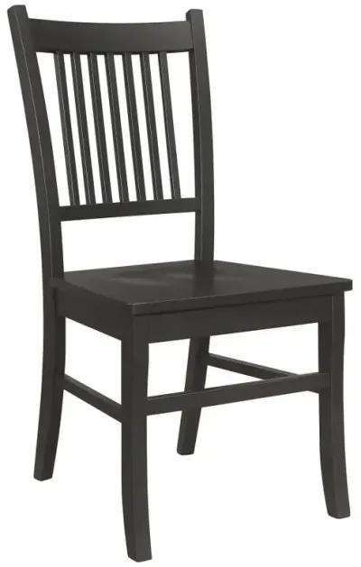 Marbrisa Slat Back Dining Side Chair Matte Black (Set of 2)