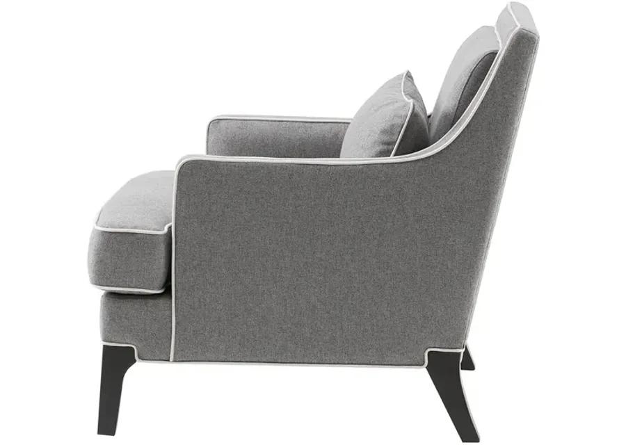 Madison Park Signature Collin Grey/Black Arm Chair