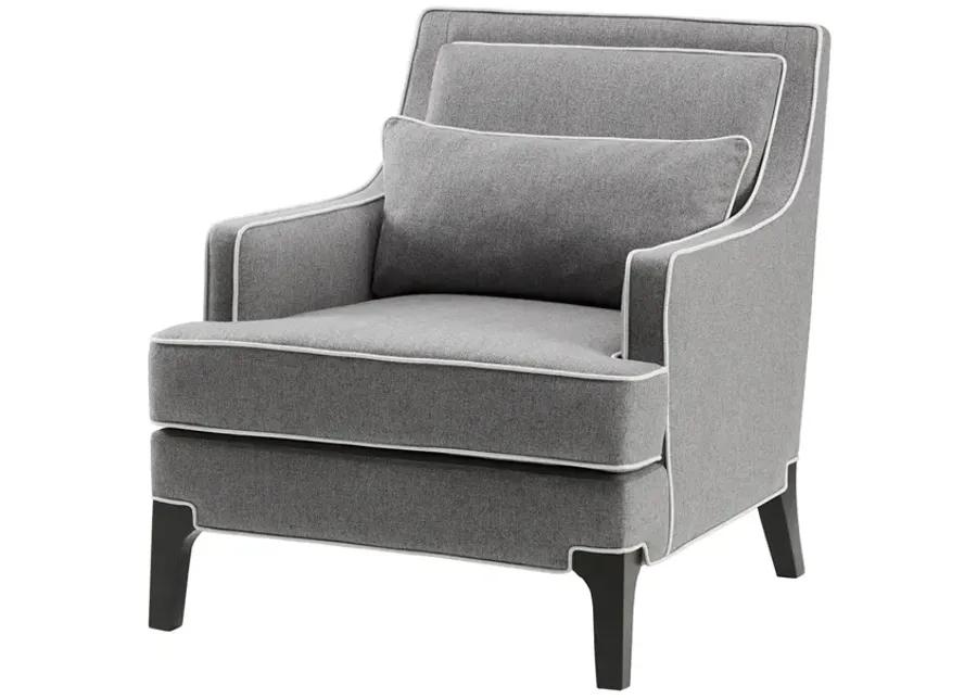 Madison Park Signature Collin Grey/Black Arm Chair