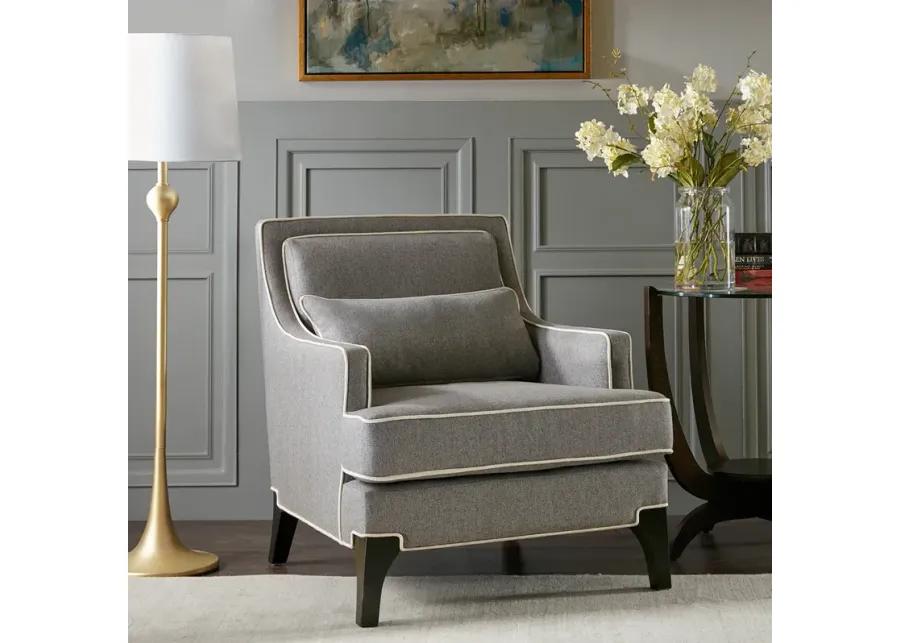 Madison Park Signature Collin Grey/Black Arm Chair