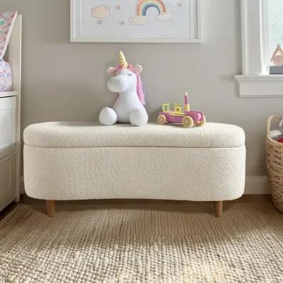 Boucle Flip Top Storage Bench