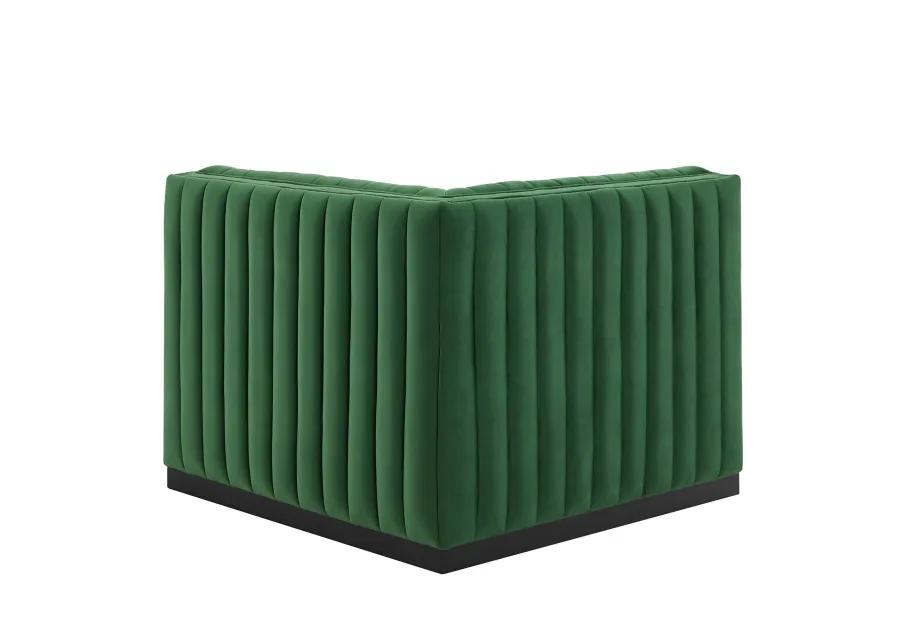 Conjure Channel Tufted Performance Velvet Right Corner Chair