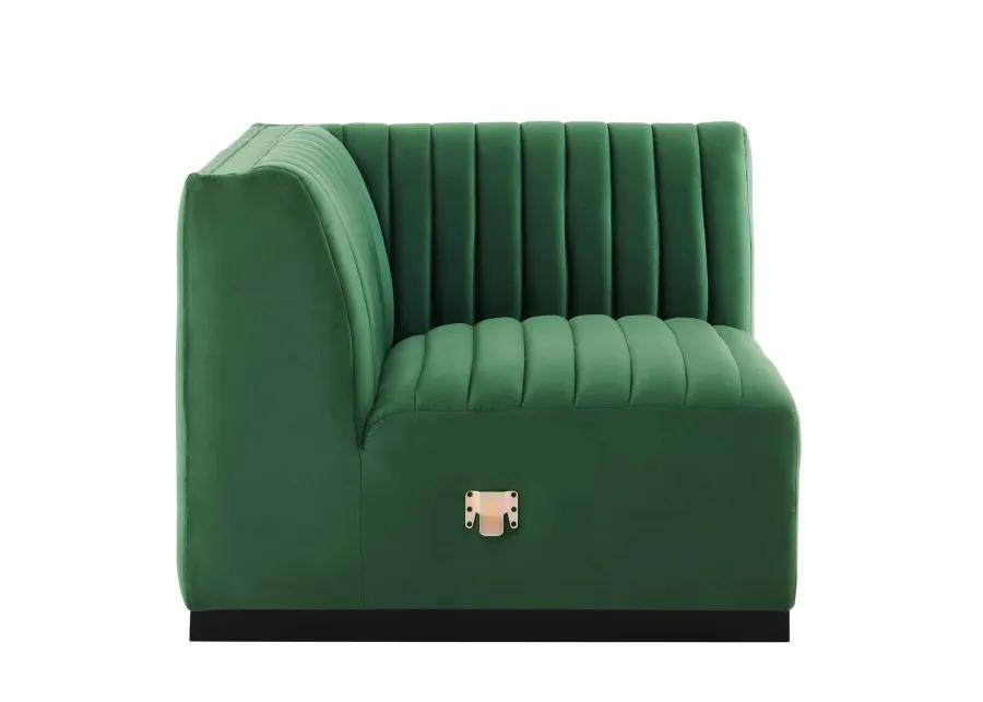 Conjure Channel Tufted Performance Velvet Right Corner Chair