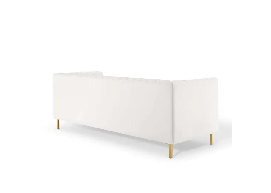 Shift Channel Tufted Performance Velvet Sofa