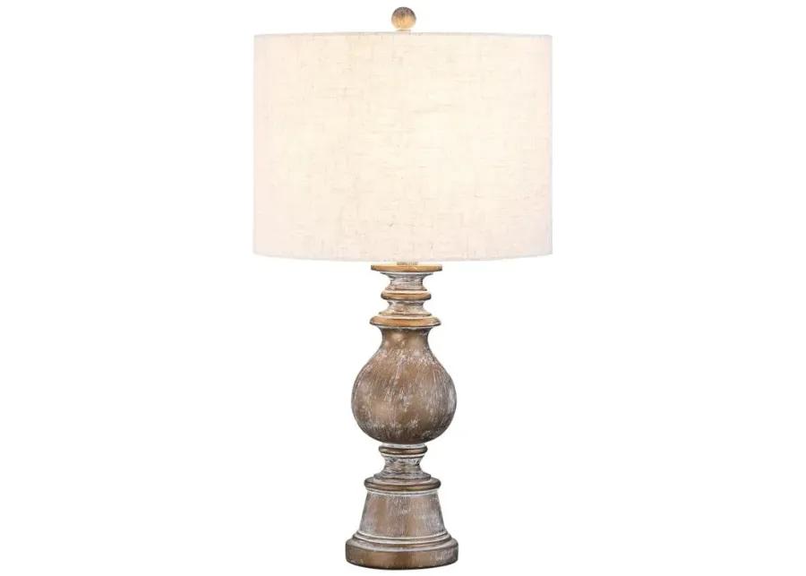 Brie Drum Shade Table Lamp Oatmeal and Antique Gold