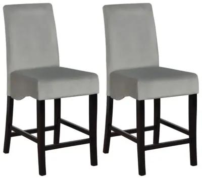 Stanton Upholstered Counter Height Chairs Grey and Black (Set of 2)