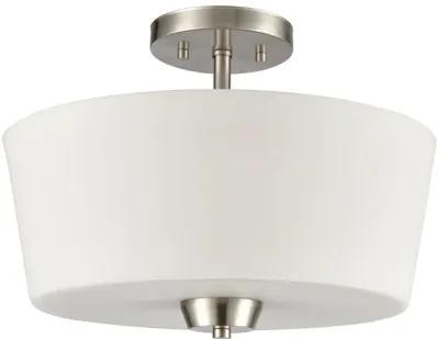 Winslow 15" Wide 3-Light Semi Flush Mount - Brushed Nickel