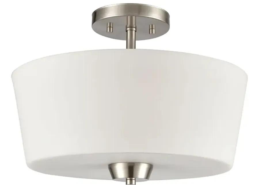 Winslow 15" Wide 3-Light Semi Flush Mount - Brushed Nickel