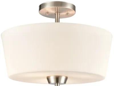 Winslow 15" Wide 3-Light Semi Flush Mount - Brushed Nickel