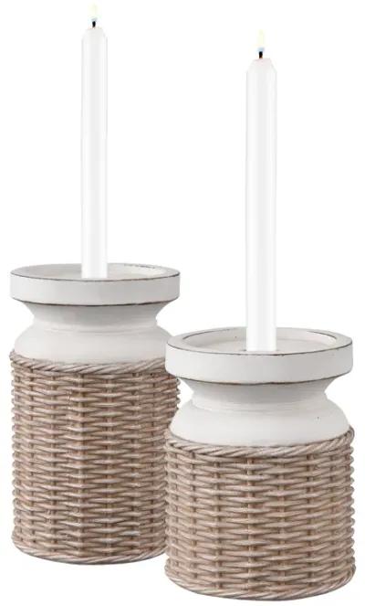 Norris Candleholder  -  Set of 2 Beige - Set of 2