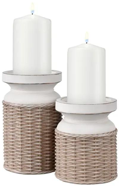 Norris Candleholder  -  Set of 2 Beige - Set of 2