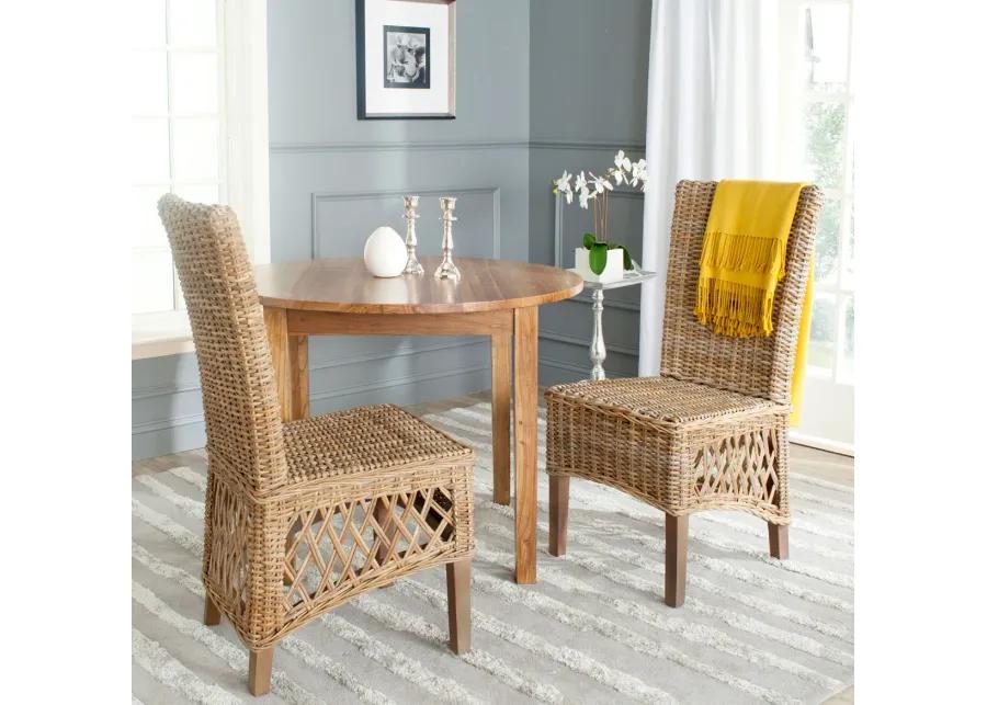 SUMATRA 19''H RATTAN SIDE CHAIR - Set of 2