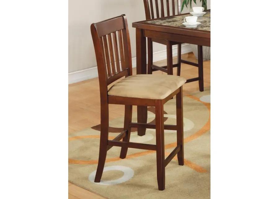 Jardin 5-piece Counter Height Dining Set Red Brown and Tan