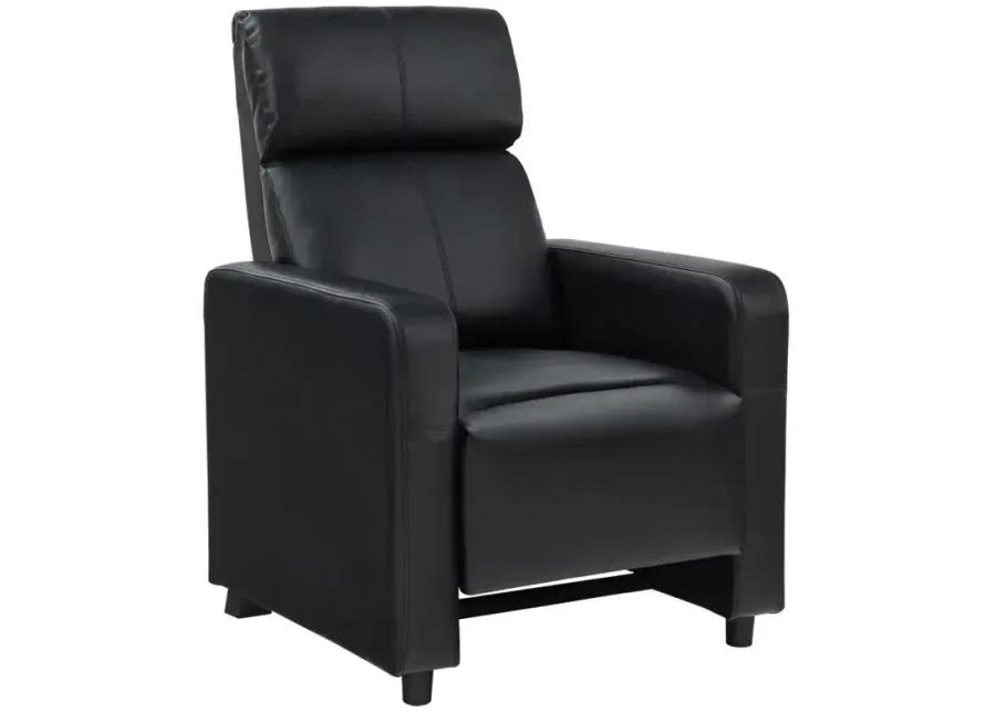 Toohey Upholstered Tufted Recliner Living Room Set Black