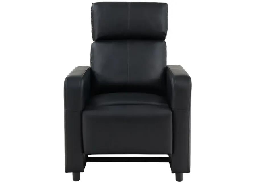 Toohey Upholstered Tufted Recliner Living Room Set Black