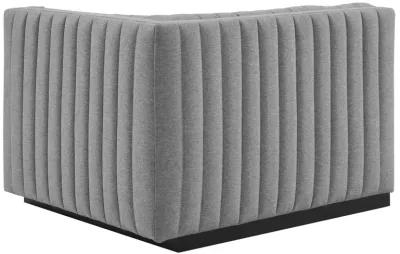 Conjure Channel Tufted Upholstered Fabric 4-Piece Sectional