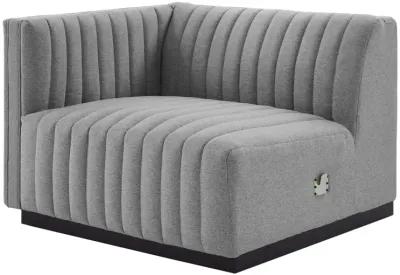 Conjure Channel Tufted Upholstered Fabric 4-Piece Sectional