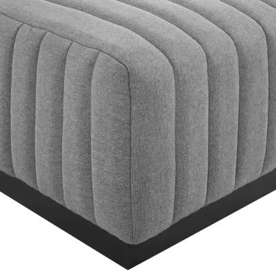 Conjure Channel Tufted Upholstered Fabric 4-Piece Sectional