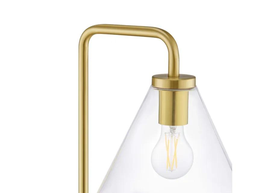 Element Transparent Glass Glass and Metal Floor Lamp