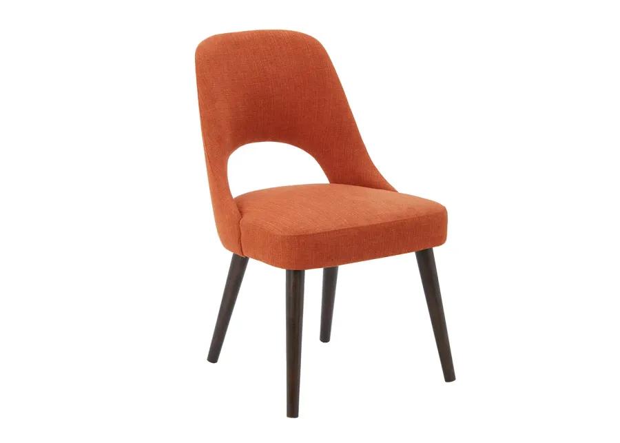 INK+IVY Nola Orange/Dark Brown Dining Side Chair (Set of 2)