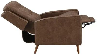 Davidson Upholstered Tufted Push Back Recliner Brown