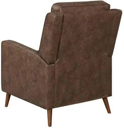 Davidson Upholstered Tufted Push Back Recliner Brown