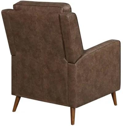 Davidson Upholstered Tufted Push Back Recliner Brown