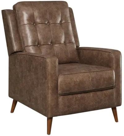 Davidson Upholstered Tufted Push Back Recliner Brown