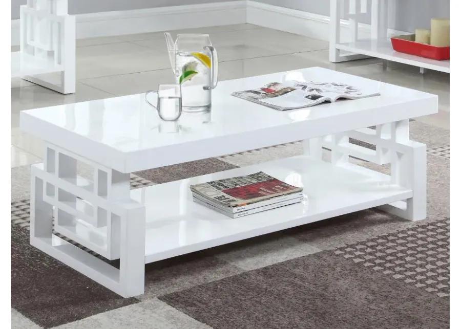 Schmitt Rectangular Coffee Table High Glossy White