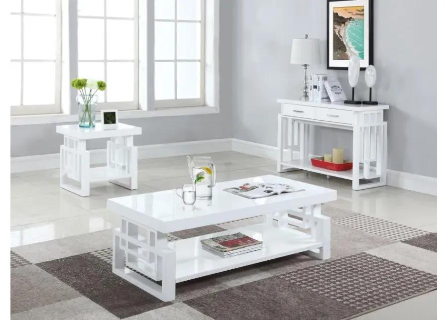 Schmitt Rectangular Coffee Table High Glossy White