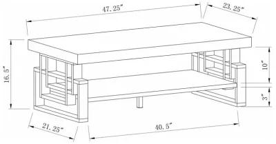 Schmitt Rectangular Coffee Table High Glossy White