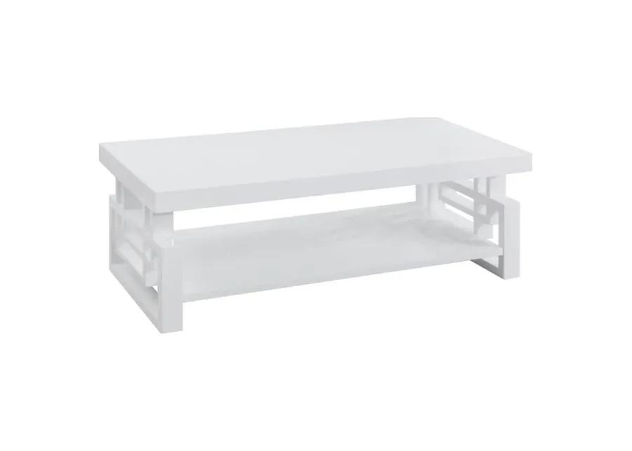 Schmitt Rectangular Coffee Table High Glossy White