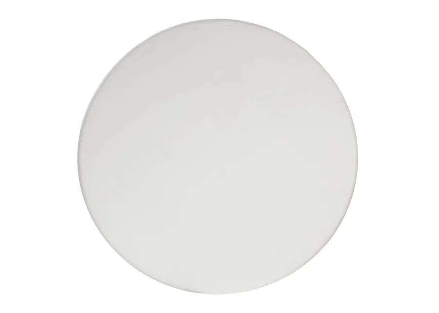 Elika White Faux Plaster Round Dining Table