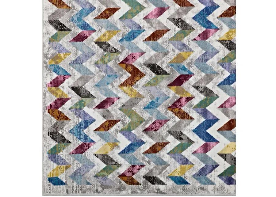 Gemma Chevron Mosaic 5x8
 Area Rug