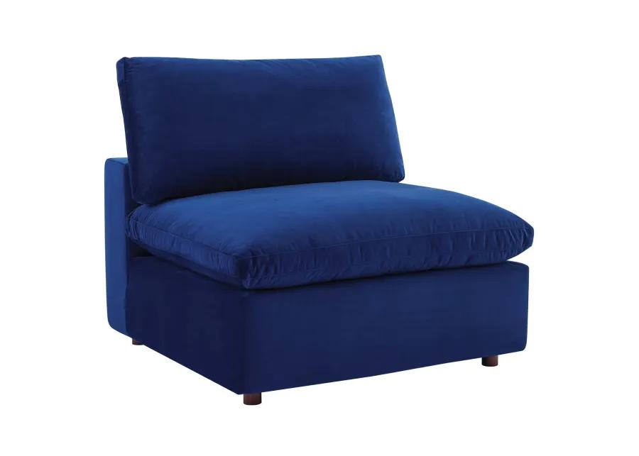 Commix Down Filled Overstuffed Performance Velvet 3-Seater Sofa