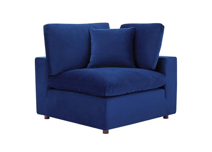 Commix Down Filled Overstuffed Performance Velvet 3-Seater Sofa