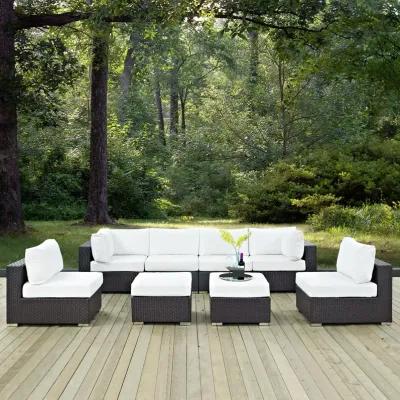 Convene 8 Piece Outdoor Patio Sectional Set