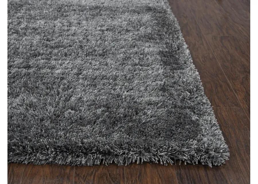 Whistler Gray Solid Polyester 5' x 7'6" Rectangle Rug