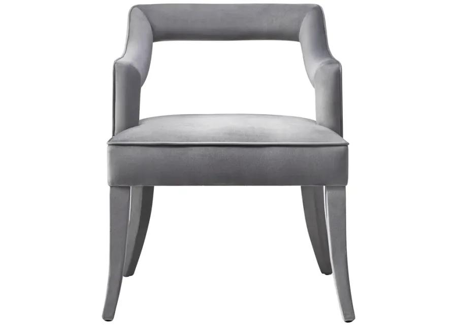 Tiffany Grey Velvet Chair