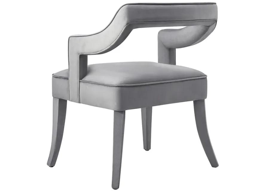 Tiffany Grey Velvet Chair